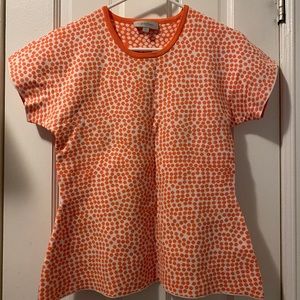 Calvin Klein pink dot knit top